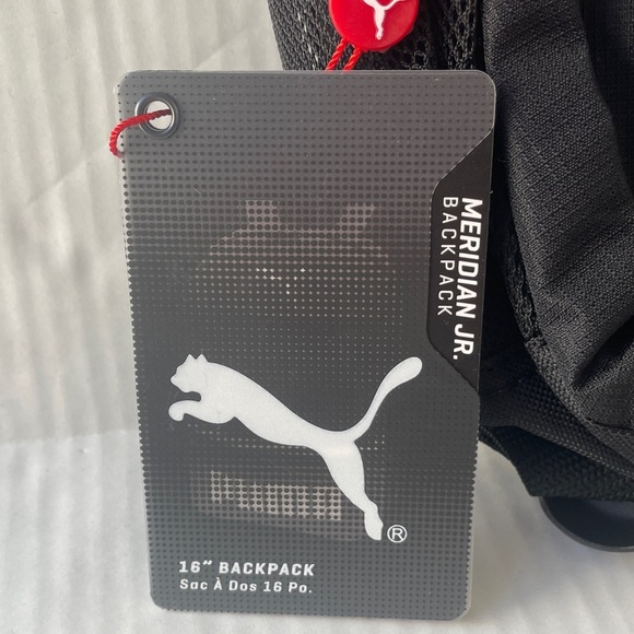 PUMA Meridian Jr. Backpack 16” Black and White - Picture 2 of 8